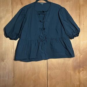 Bow Tie Front Black Top